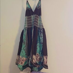 Whimsical Purple and Teal Butterfly Dress